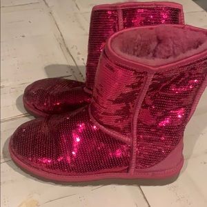 Pink sequin Uggs